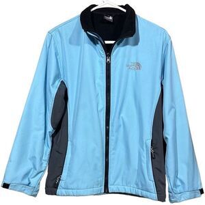 Women's Blue The North Face Soft Shell Summit Series Lined Zip Up Jacket Size La